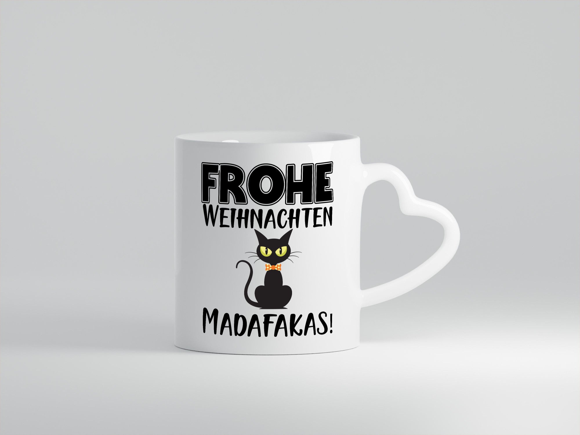 Frohe Weihnachten Madafakas! | Katze Tasse Vintage lustiger Spruch Geschenk