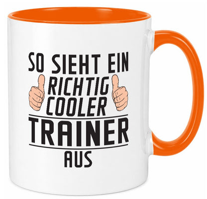 Richtig Cooler Trainer | Verein Sport Geschenkidee Humor Tasse