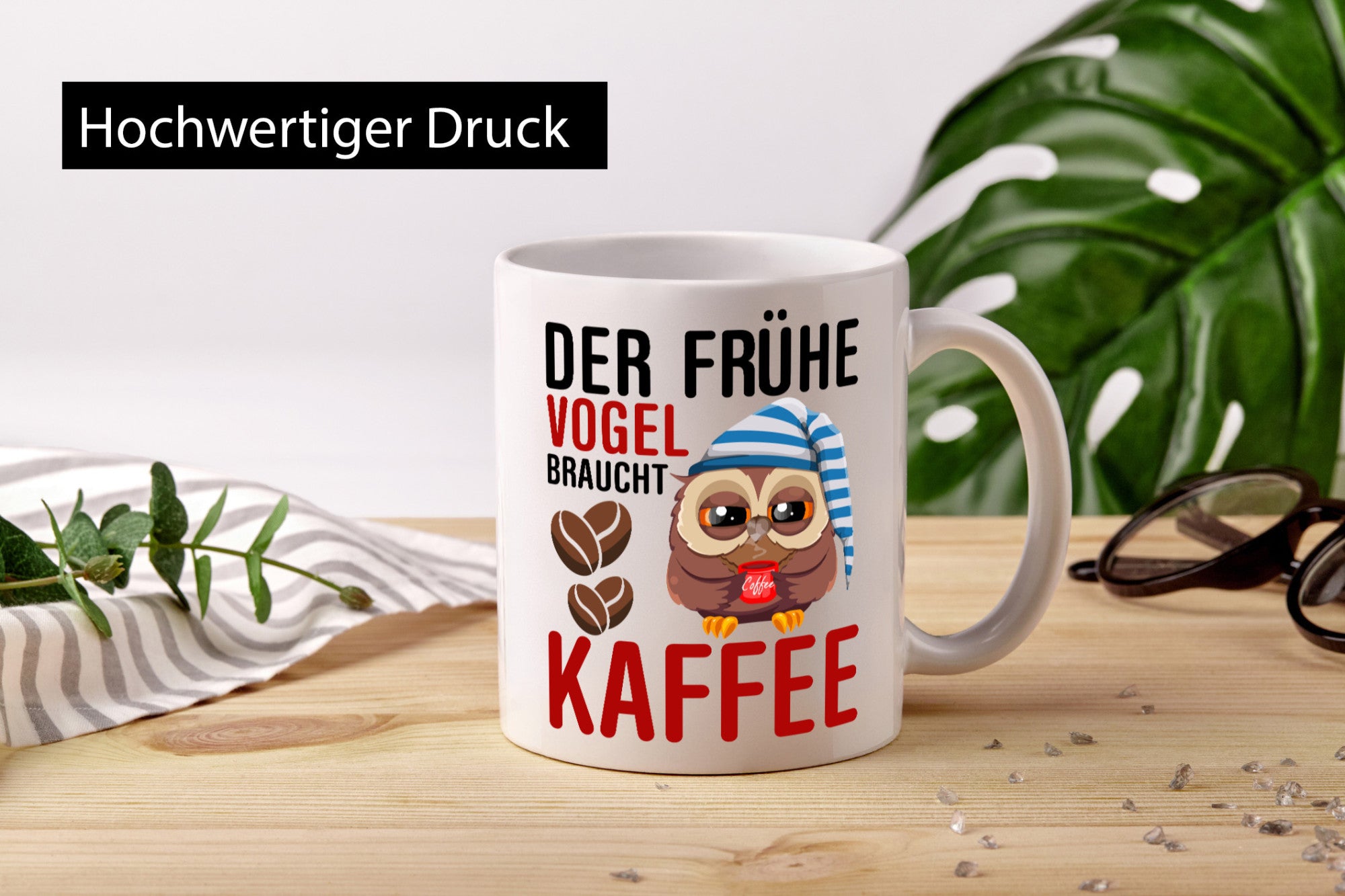 Früher Vogel | Kaffeliebhaber Nachteule Humor Geschenkidee Tasse