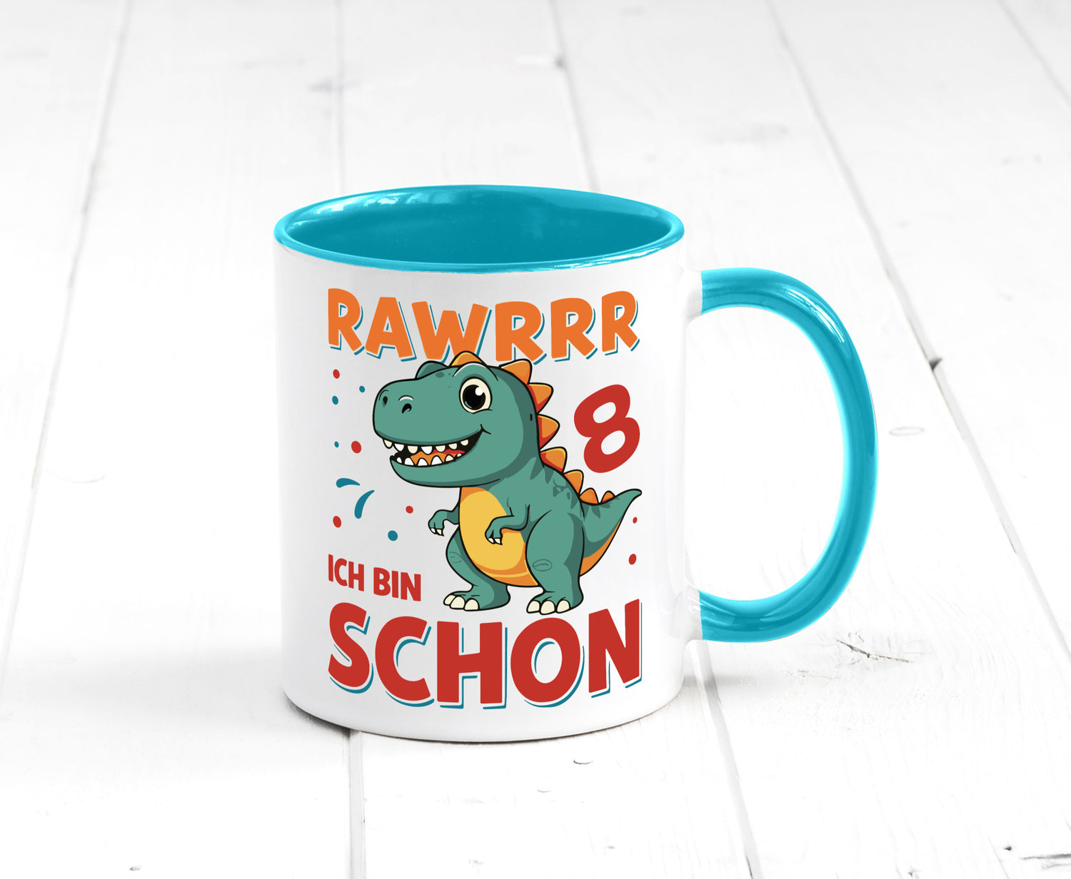 8. Geburtstag | 8 Jahre Raw ich bin schon T-Rex Geschenk Geschenkidee lustiger