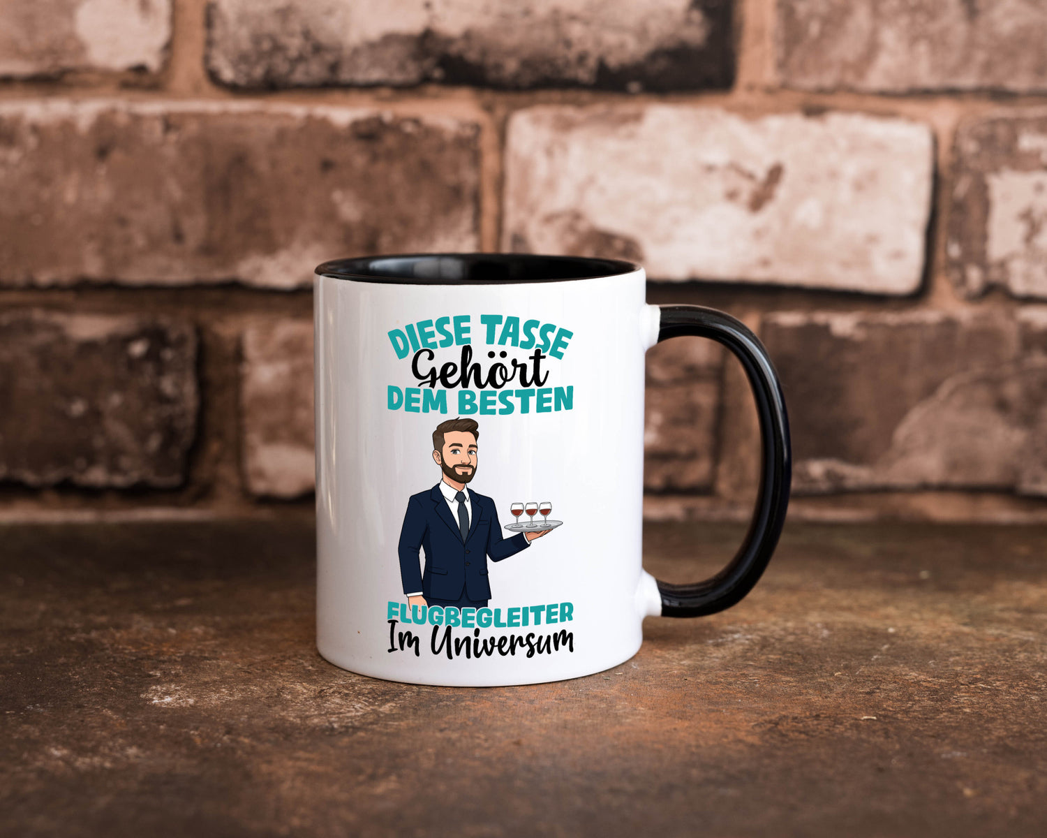 Im Universum: Flugbegleiter | Steward Flughafen Humor Geschenkidee Tasse