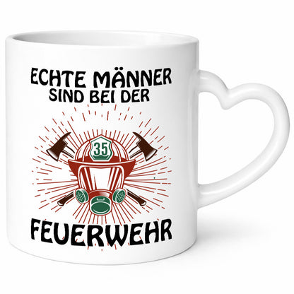 Echte Männer | Feuerwehr Brand Löschen Flammen Geschenkidee Humor Tasse