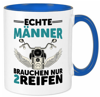 Echte Männer | Motorrad Tasse Motorradfahrer Biker lustiger Spruch Geschenk