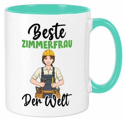 Beste Zimmerfrau| Holzbau | Handwerkerin v2 Geschenk Humor Geschenkidee