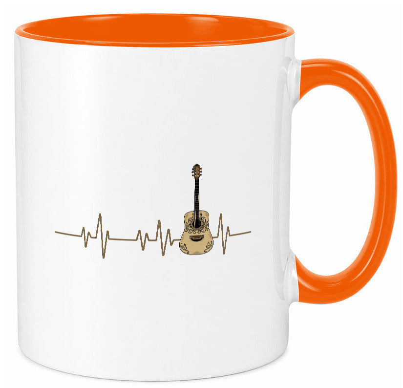 Gitarre Herzschlag | Motiv Musiker Rock Musik lustig Humor Geschenkidee