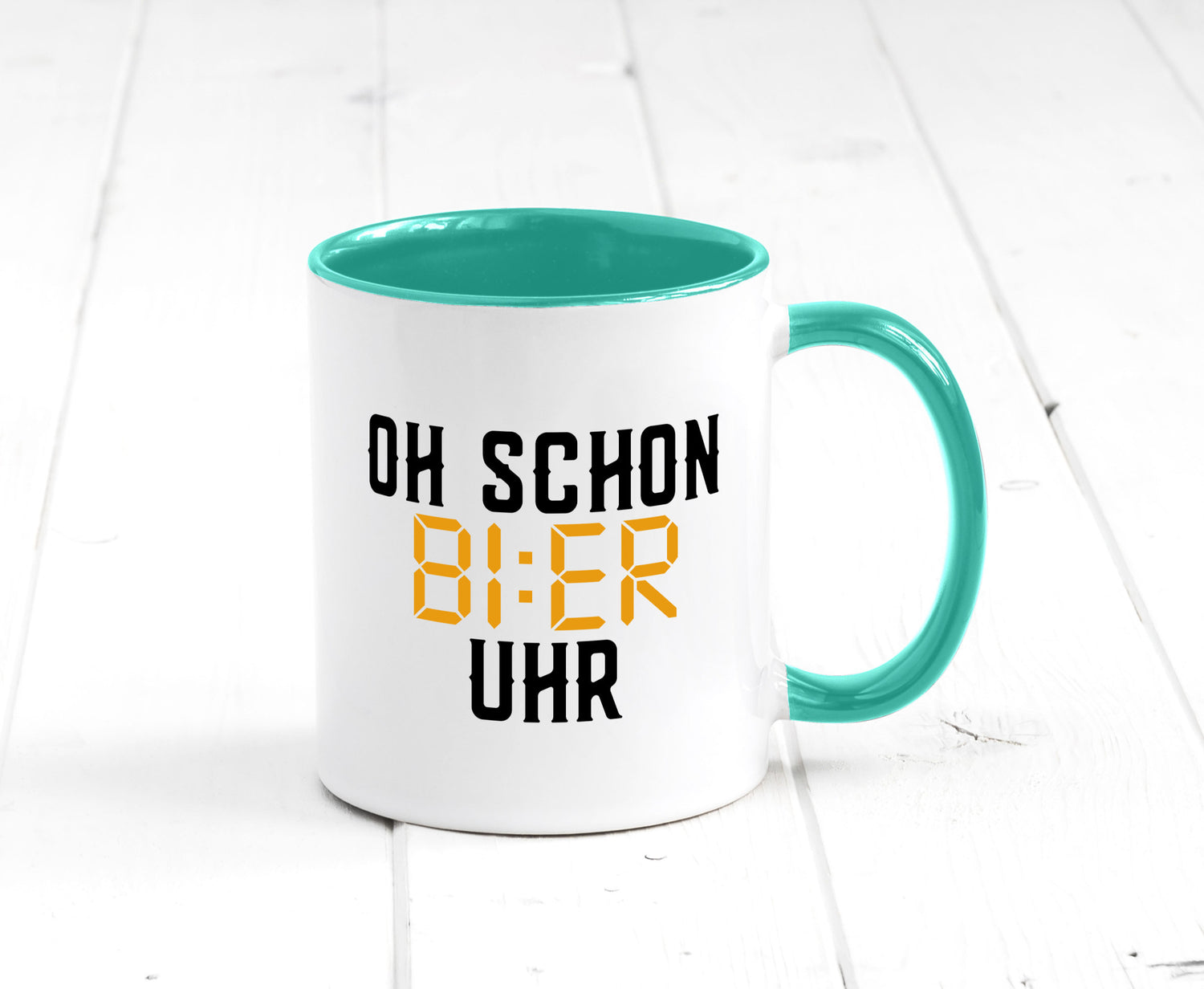 Oh schon Bier Uhr | Biertrinker Party Feiern Pils Humor Geschenkidee Tasse