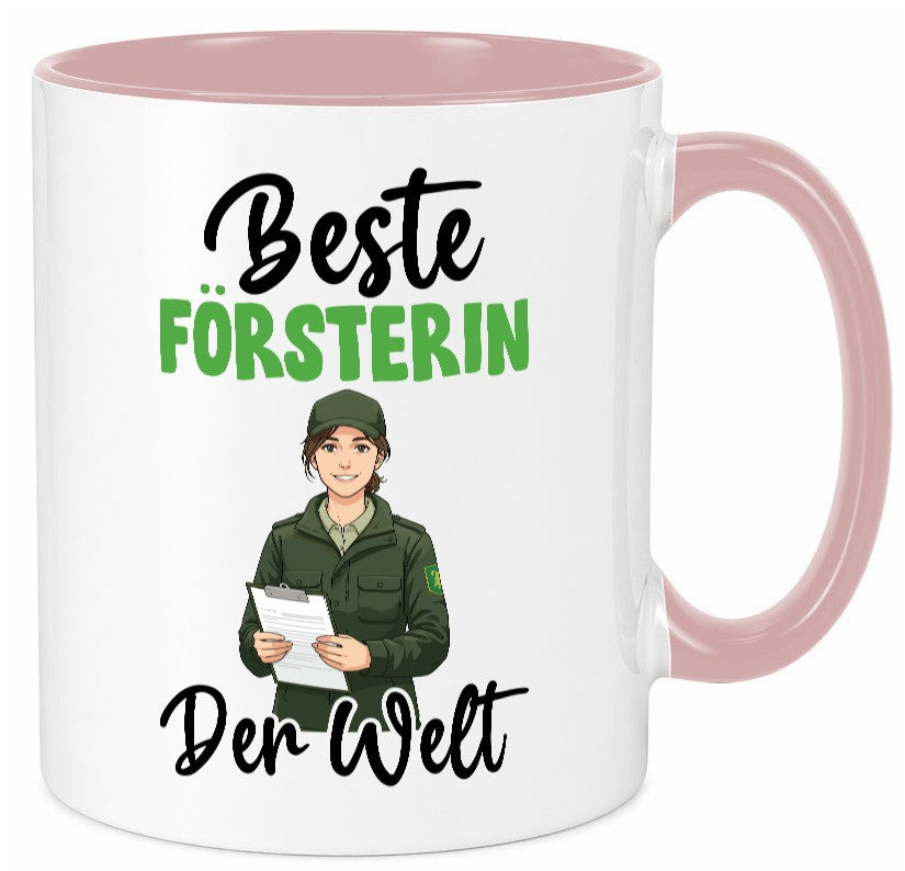 Beste Försterin | Forst Arbeit v2 lustiger Spruch Geschenk Kollegen Büro Tasse