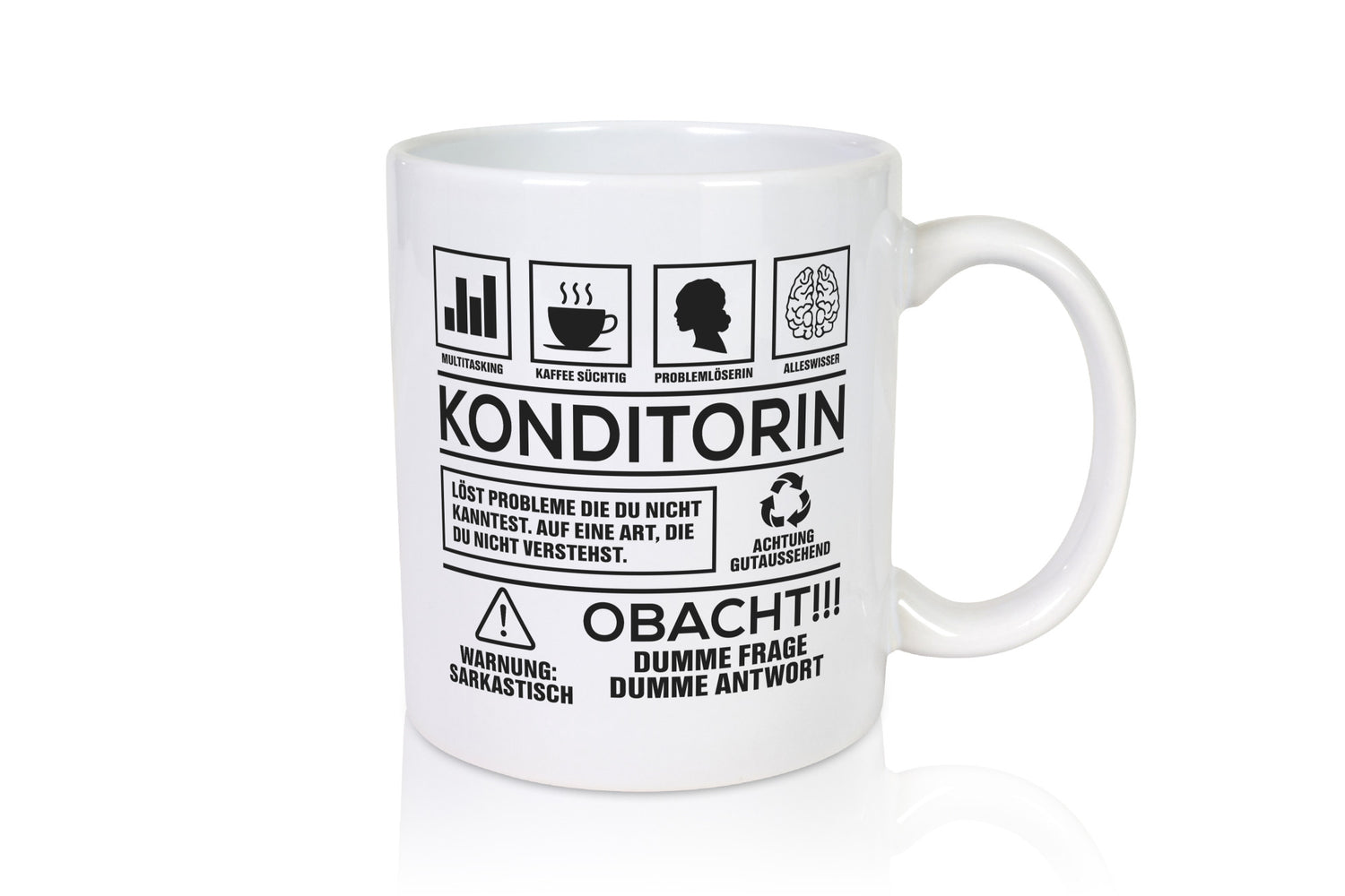 Achtung Probleme Konditorin | Konditorei lustiger Spruch Geschenk Humor