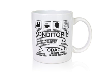 Achtung Probleme Konditorin | Konditorei lustiger Spruch Geschenk Humor