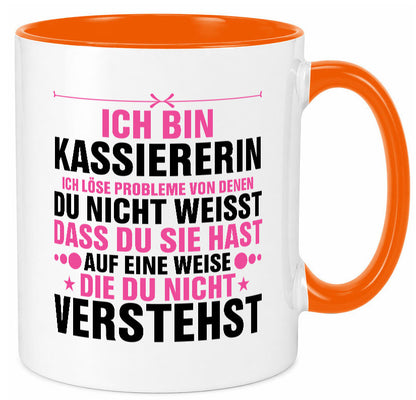 Löse Probleme: Kassiererin v2 lustiger Spruch Geschenk Humor Geschenkidee Tasse