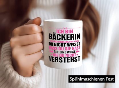 Löse Probleme: Bäckerin | Bäckerei Frauen Backen lustiger Spruch Geschenk Humor