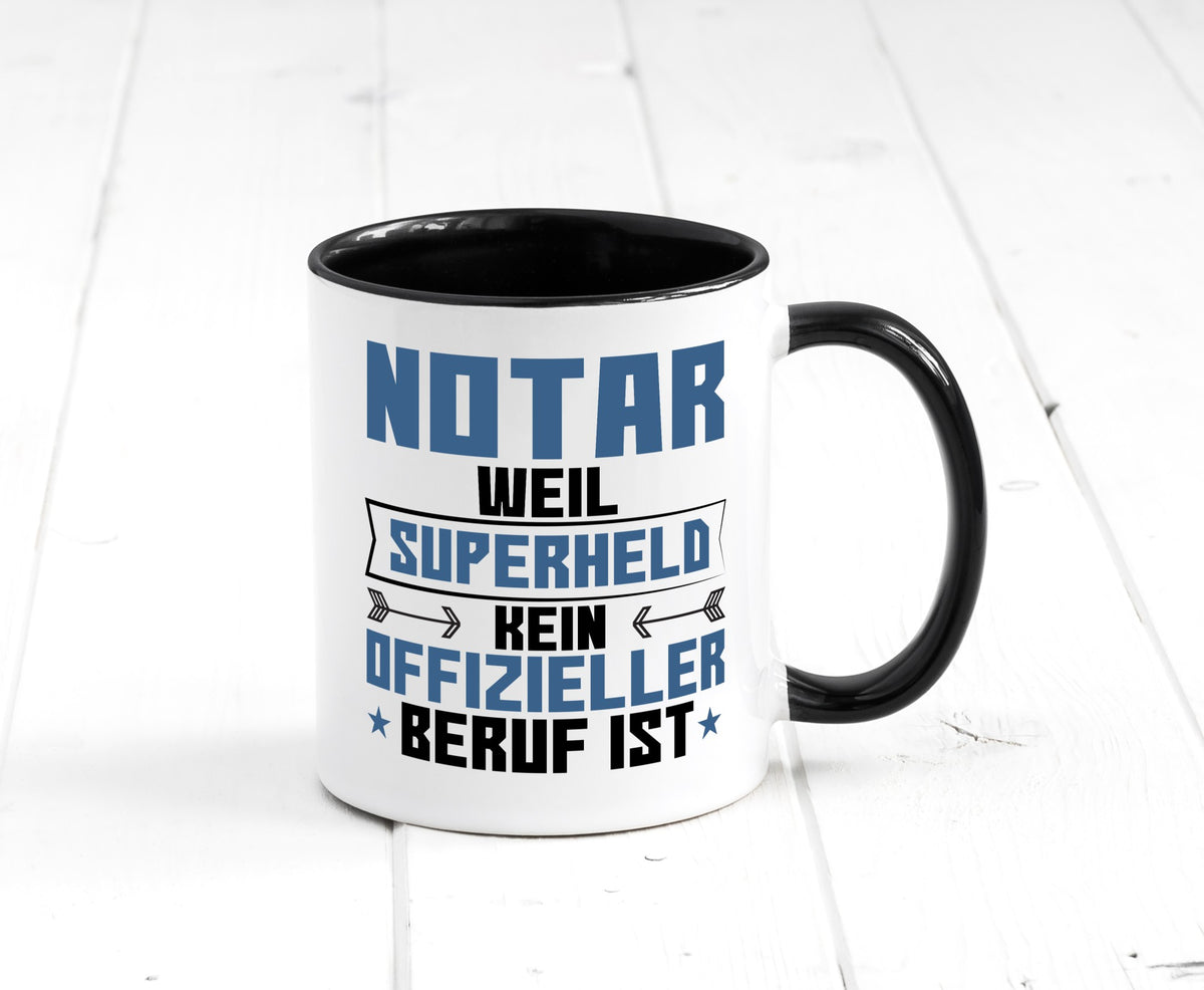 Superheld Notar | Jurist lustiger Spruch Geschenk Humor Geschenkidee Tasse