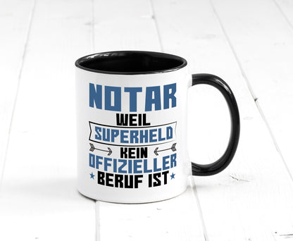 Superheld Notar | Jurist lustiger Spruch Geschenk Humor Geschenkidee Tasse