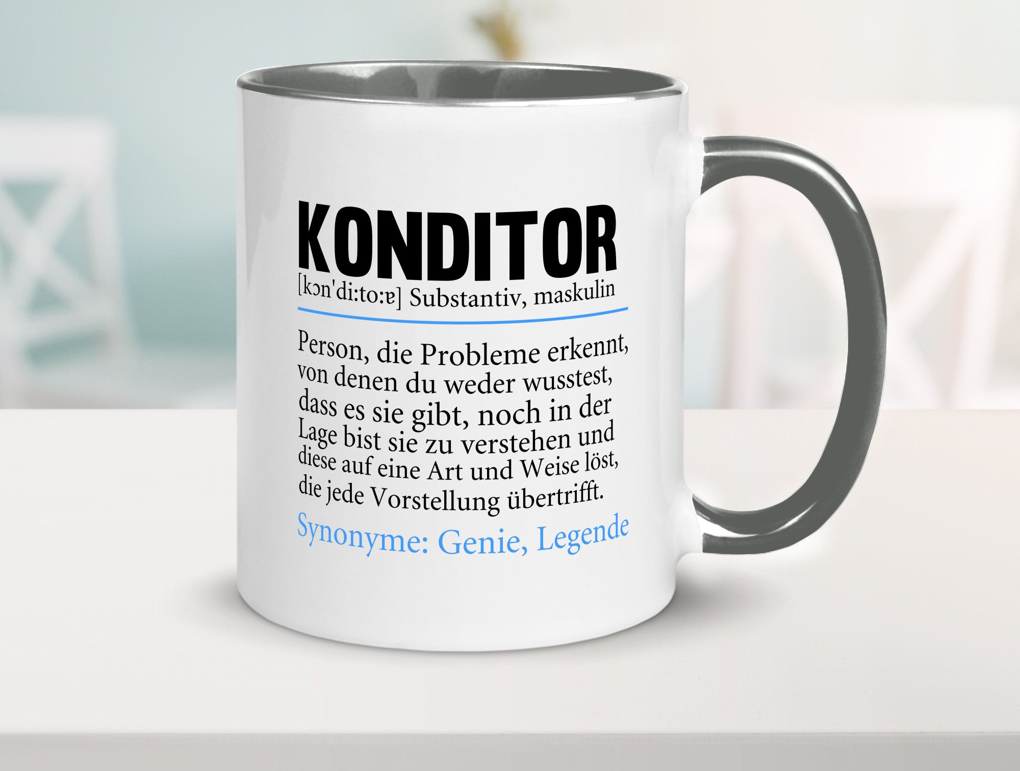 Konditor | Spruch Definition Konditorei lustiger Geschenk Humor Geschenkidee