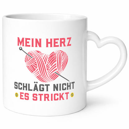 Mein Herz strickt | Wollherz Stricknadel Geschenk Humor Geschenkidee lustiger