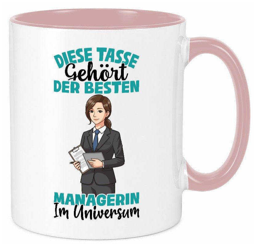 Im Universum: Managerin | Management Geschenkidee Humor Tasse
