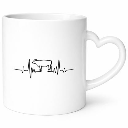 Kuh Herzschlag | Bauer Kühe Landwirt Tier Humor Tierliebhaber Geschenkidee Tasse