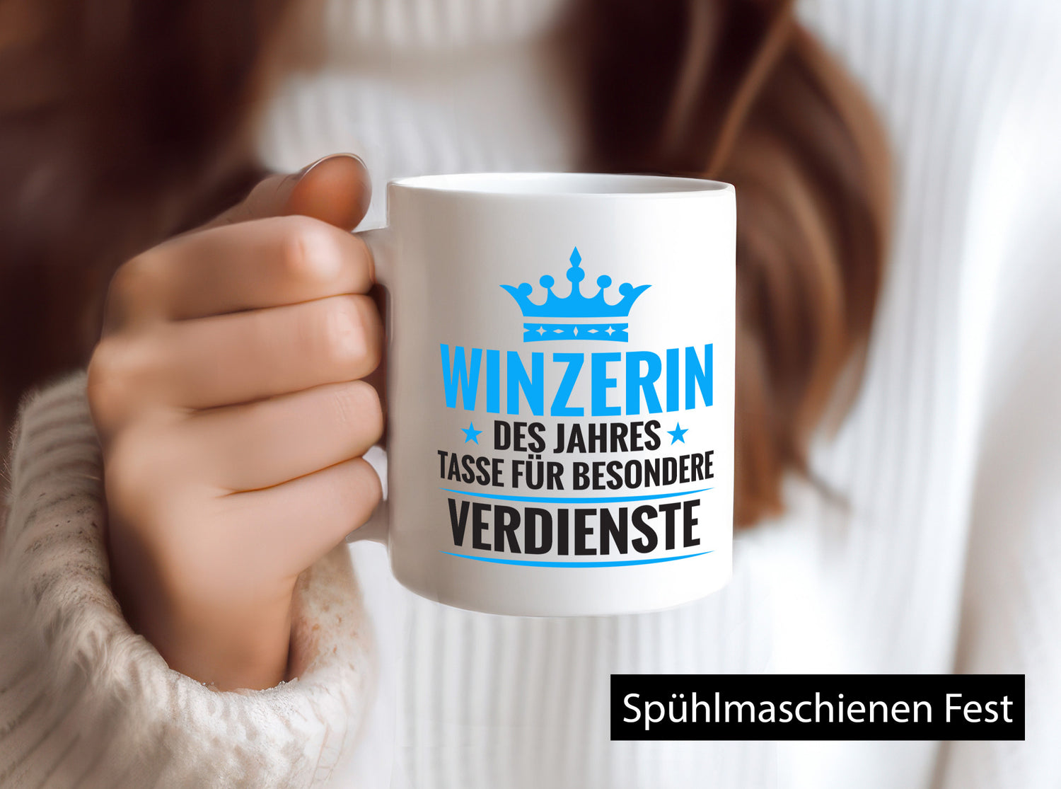 Besonderer Verdienst: Winzerin | Weinbauer Wein lustig Humor Geschenkidee