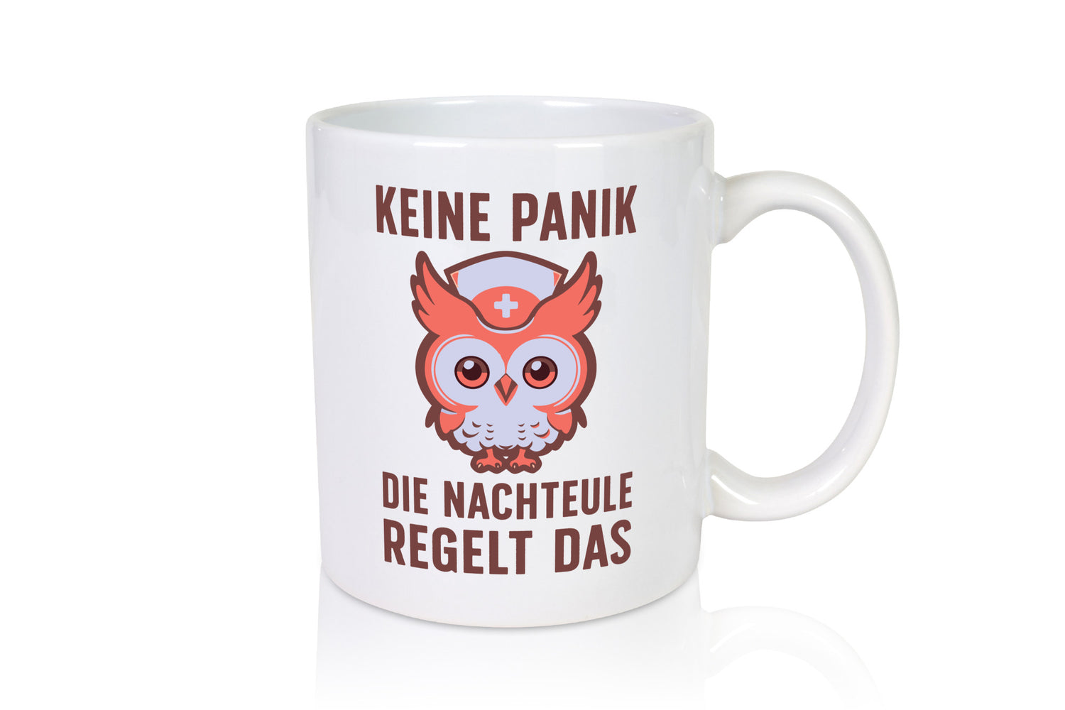 Keine Panik, Nachteule regelt das | Eule Schwesternhaube lustiger Spruch