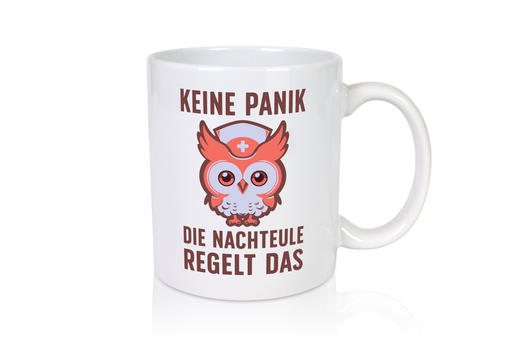 Keine Panik, Nachteule regelt das | Eule Schwesternhaube lustiger Spruch