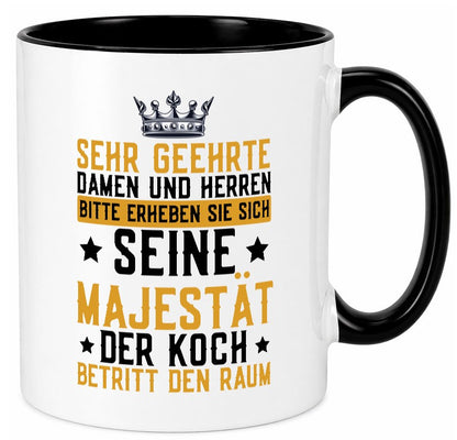 Seine Majestät der Koch | Küchenchef Restaurant Beruf Geschenkidee Arbeit Tasse