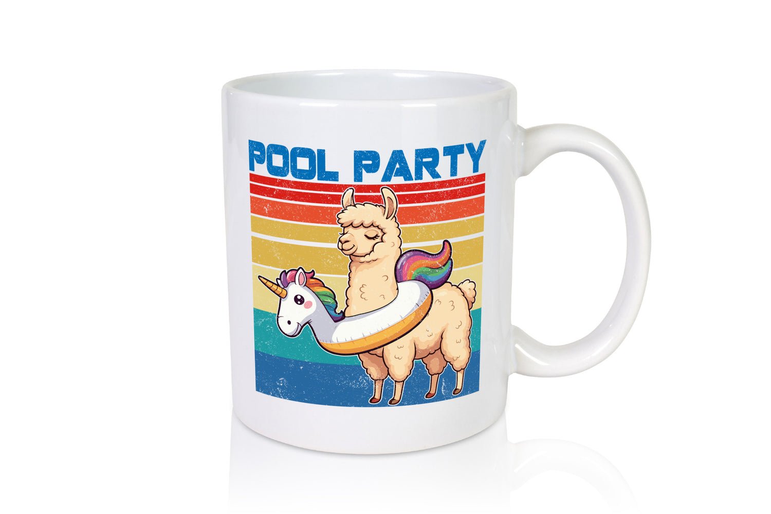 Pool Party | Lama Alpaka Einhorn lustig Humor Geschenkidee Geschenk Tasse
