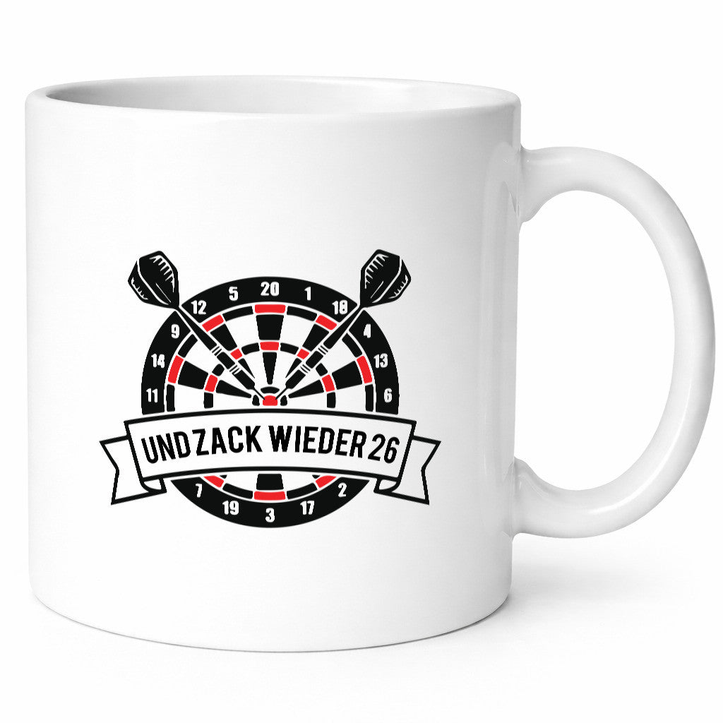 Und zack wieder 26 | Dart lustig Humor Geschenkidee Geschenk Tasse