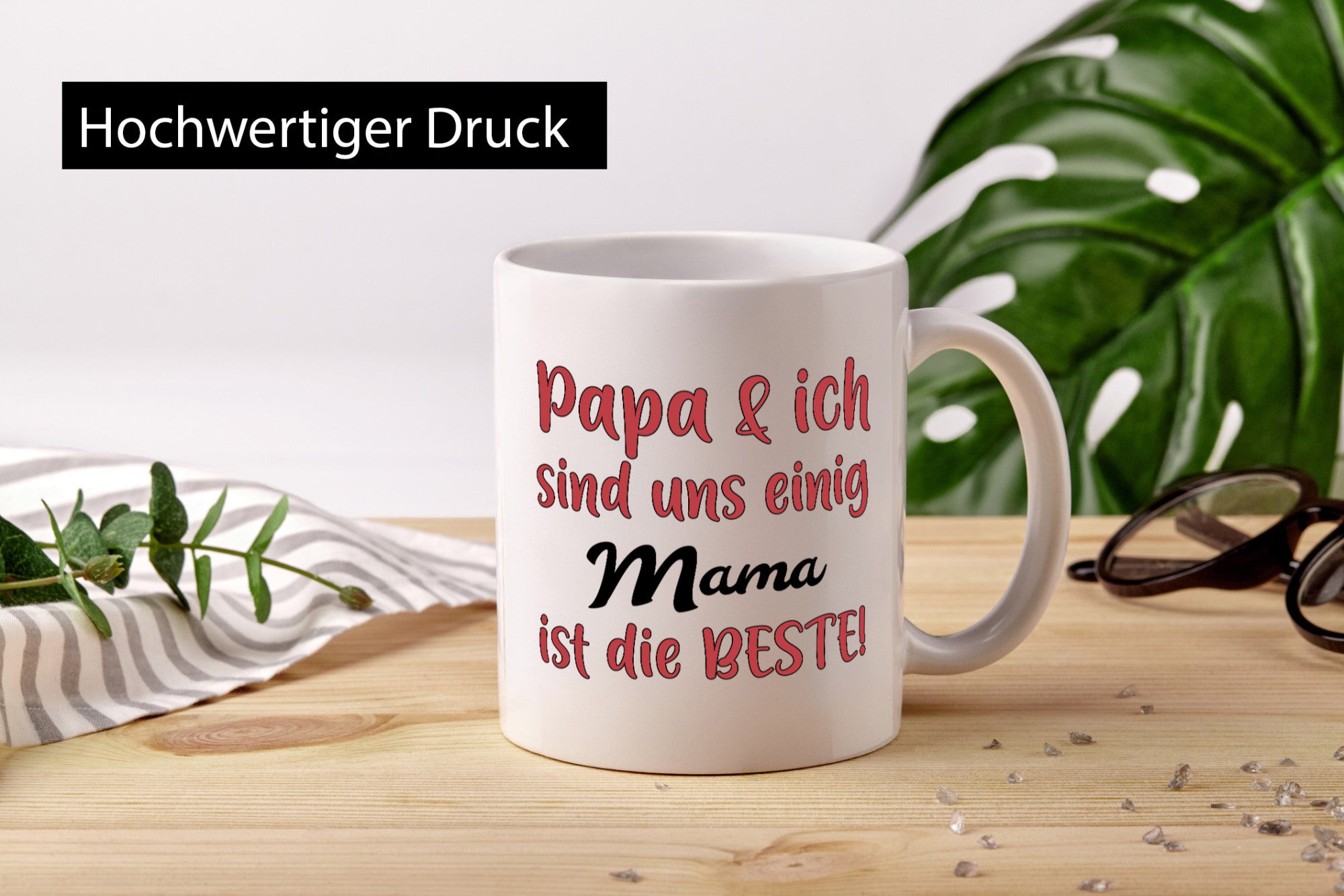 Papa &amp; ich sind uns einig | Mama ist die Beste Geschenkidee Familie Humor Tasse