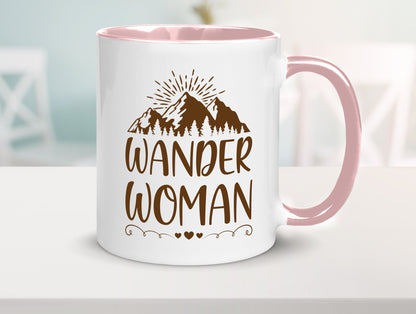 Wander Woman | Berge Herzen Geschenk Familie Geschenkidee lustiger Spruch Tasse