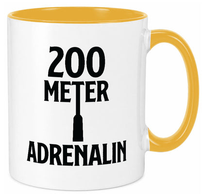 200 Meter Adrenalin v2 lustig Humor Geschenkidee Geschenk Tasse
