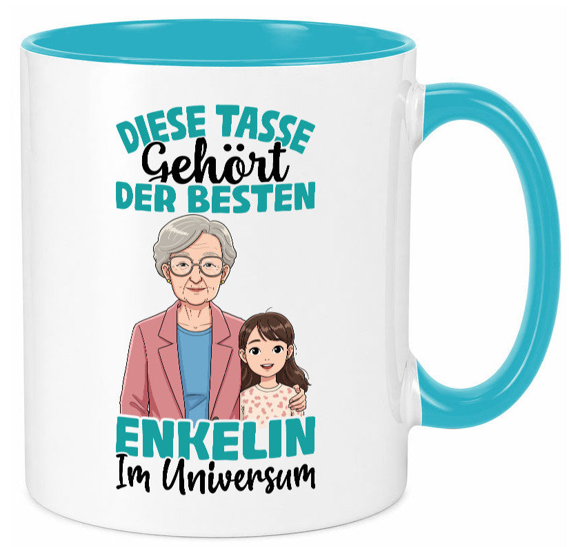 Im Universum: Enkelin | Opa Oma Großmutter Großvater Geschenk Familie Tasse