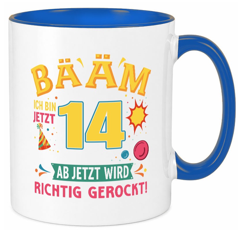 14. Geburtstag | 14 Jahre ab jetzt wird richtig gerockt lustig Geschenkidee Tasse