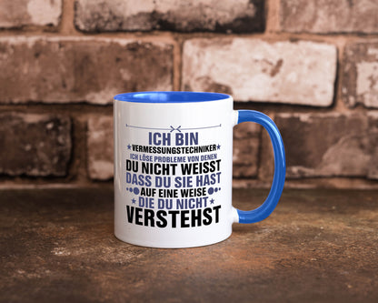 Löse Probleme: Vermessungstechniker | Techniker Humor Geschenkidee Tasse