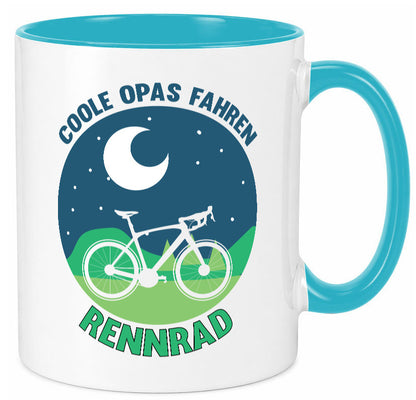 Coole Opas fahren Rennrad | Mond Landschaft Geschenk Familie Geschenkidee