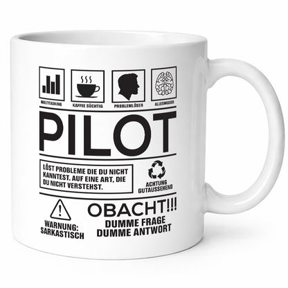 Achtung Probleme Pilot | Flugzeug Piloten lustig Humor Geschenkidee Geschenk