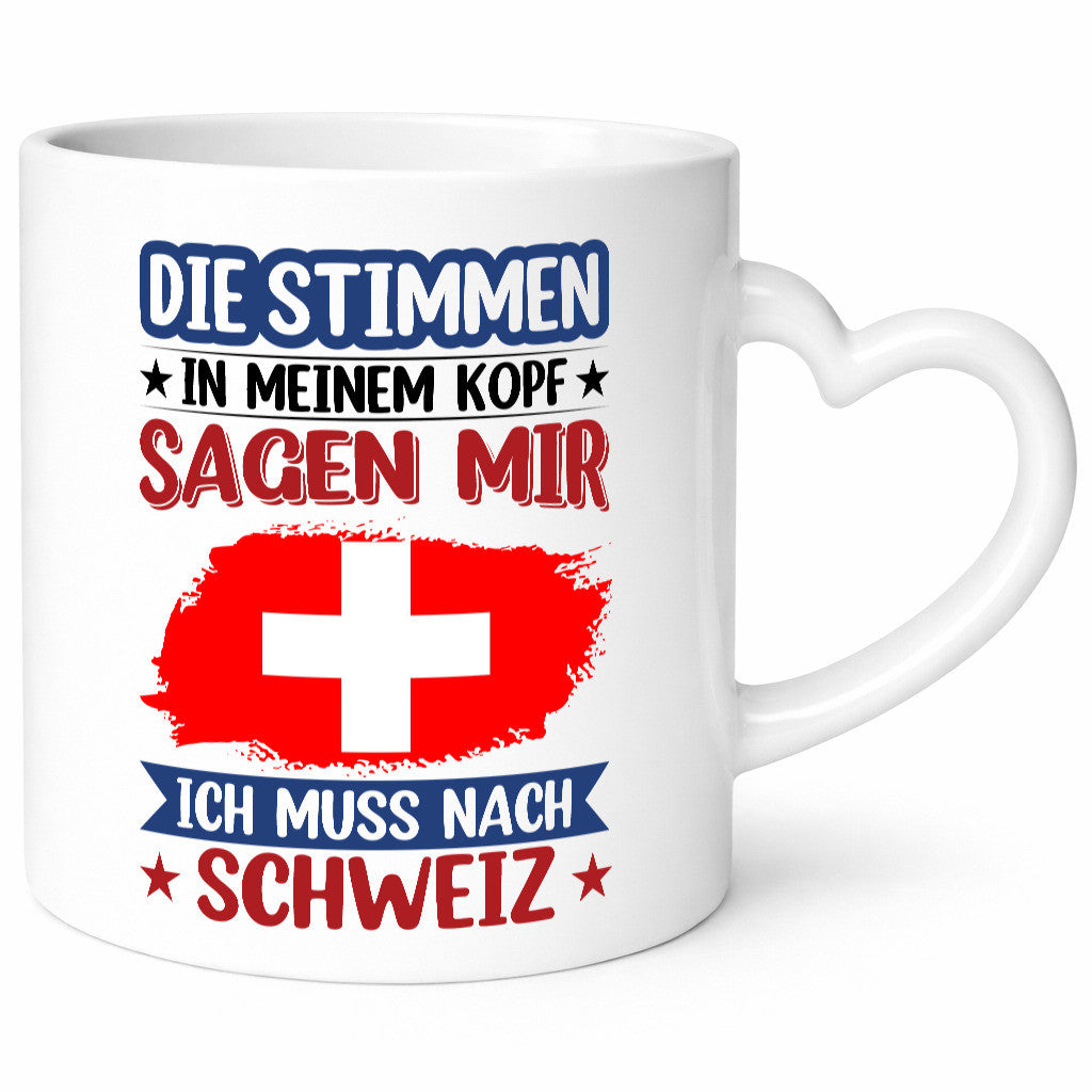 Schweiz | Urlaub Stimmen in meinem Kopf Traumland v2 lustig Humor Geschenkidee