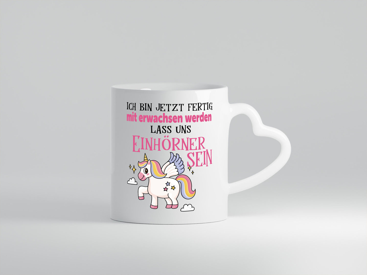 Bin erwachsen jetzt, lass uns ein einhorn sein Humor Geschenkidee Tasse