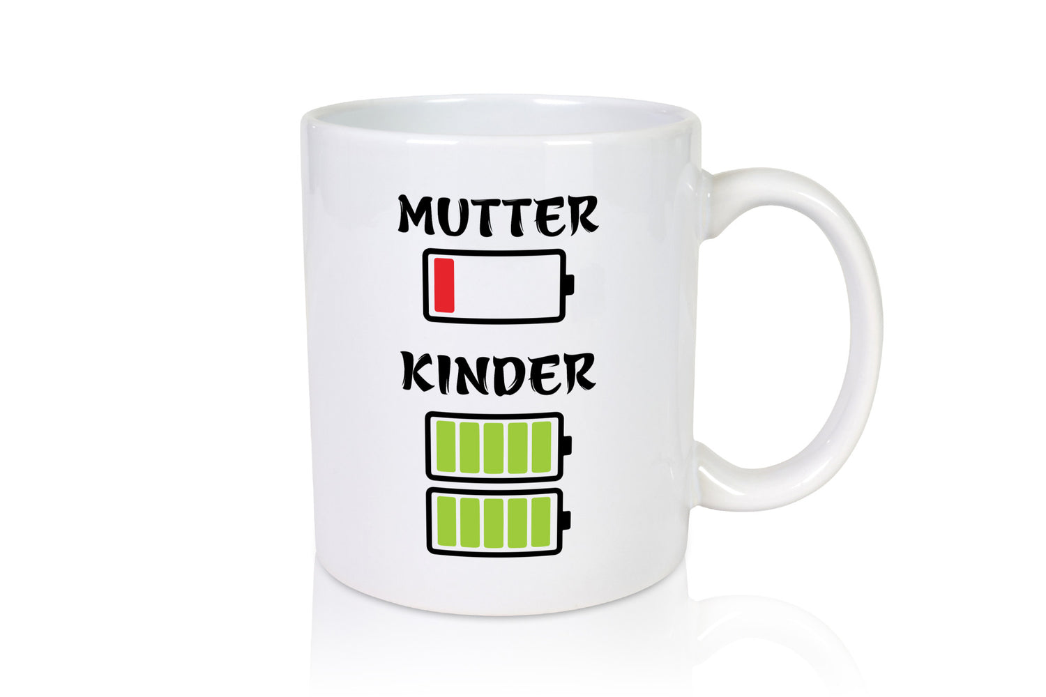 Vollzeit Mama | Keine Power Batterie leer mit Herz lustig Familie Geschenkidee