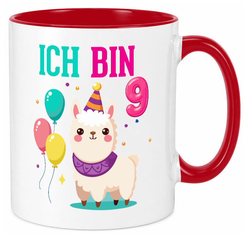 9. Geburtstag | 9 Jahre Lama Alpaka Humor Geschenkidee Tasse