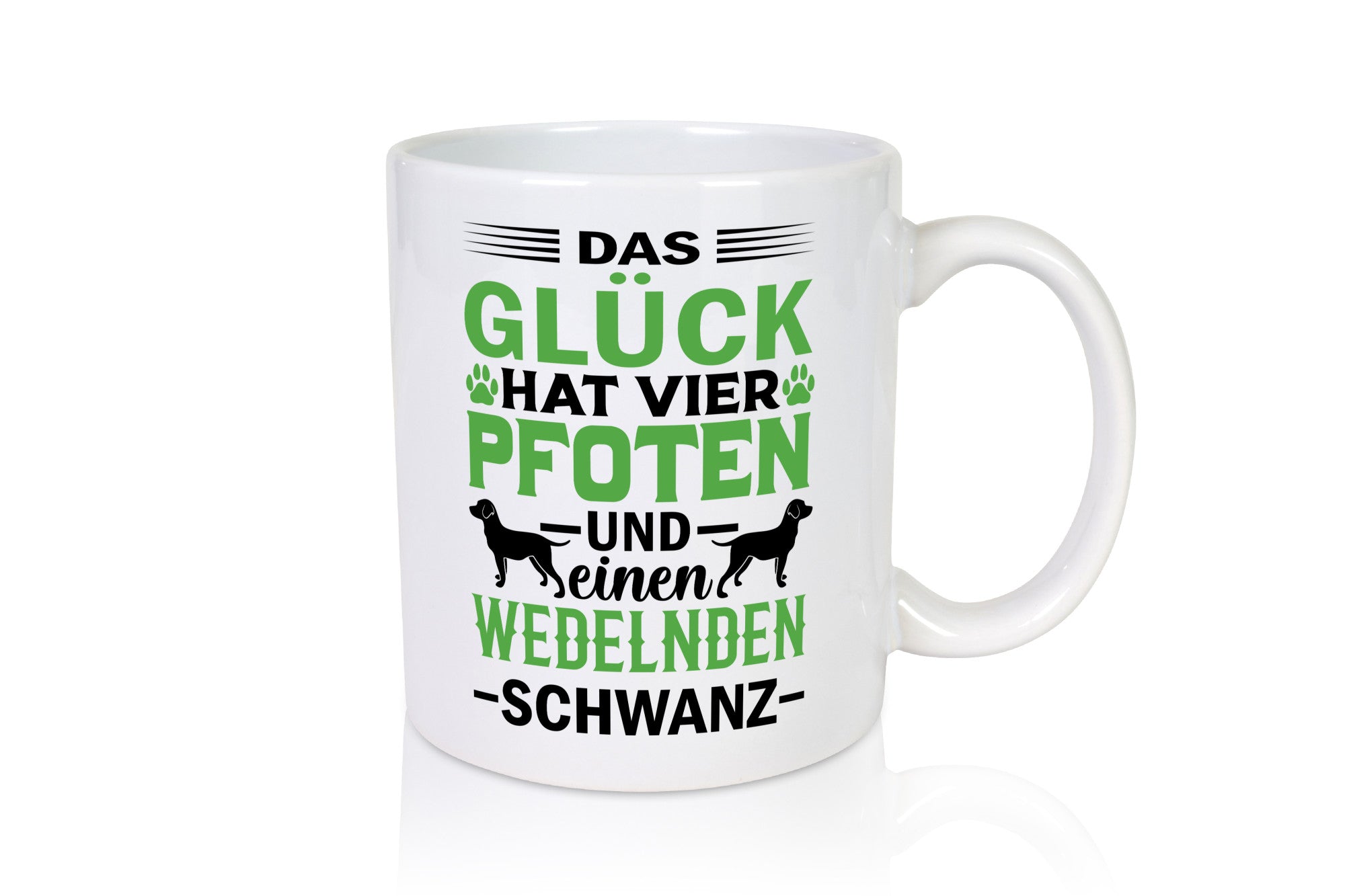 Das Glück hat 4 Pfoten | Hundeliebhaber Ich liebe Hunde Geschenk Tierliebhaber