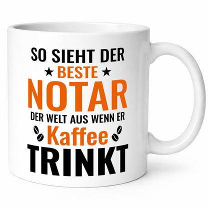 Kaffee trinkt: Notar | Jurist lustiger Spruch Geschenk Humor Geschenkidee Tasse