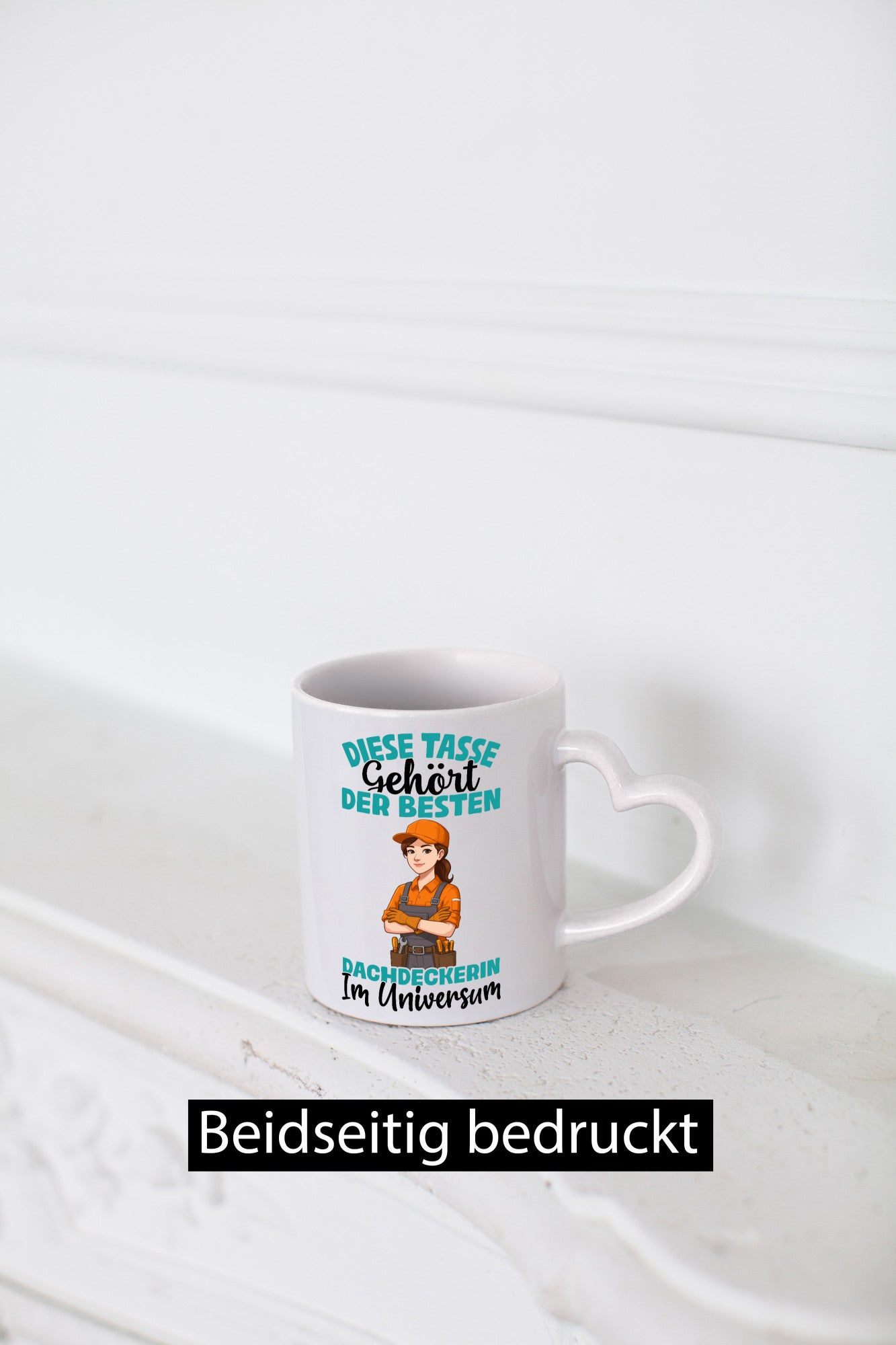 Im Universum: Dachdeckerin | Dachbau Hausbau lustiger Spruch Geschenk Humor