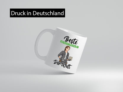 Beste Fliesenlegerin | Fliesenlegen Bau v2 lustig Humor Geschenkidee Geschenk