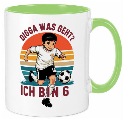 6 Geburtstag | Jahre Digga was geht ab Fußball lustiger Spruch Geschenk