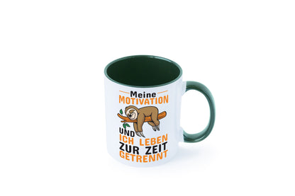 Keine Motivation | Faultier Tasse Büro Humor faul Geschenk Arbeit Kollegen
