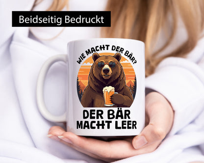 Saufbär | wie macht der bär leer Bierliebhaber lustiger Spruch Geschenk Humor