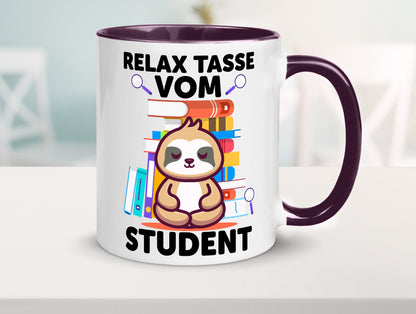 Relax Tasse: Student | Universität Uni Studium lustiger Spruch Geschenk Humor