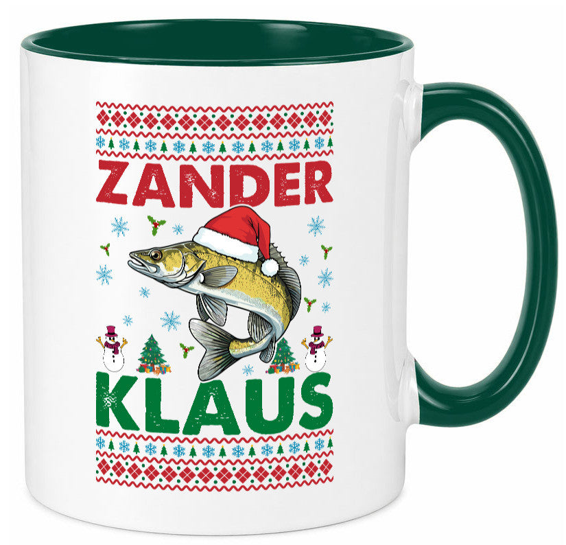 Zander Klaus | Ugly Christmas Angler Angeln v2 Geschenk Humor Geschenkidee Tasse