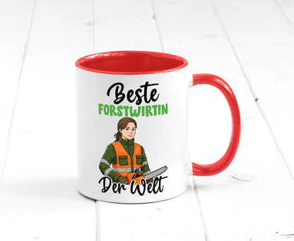 Beste Forstwirtin | Forst Wirtin v2 lustig Humor Geschenkidee Geschenk Tasse