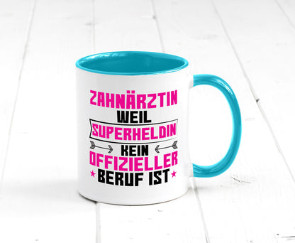 Superheldin Zahnärztin | Zahnmedizin Beruf Geschenkidee Arbeit Kollegen Büro